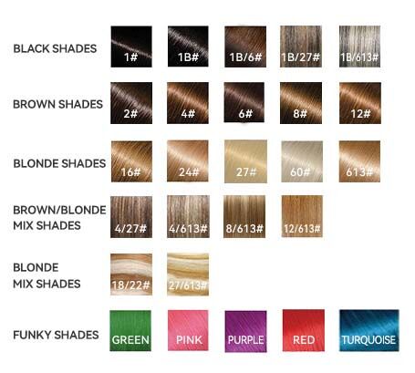 choose color of hair extensions