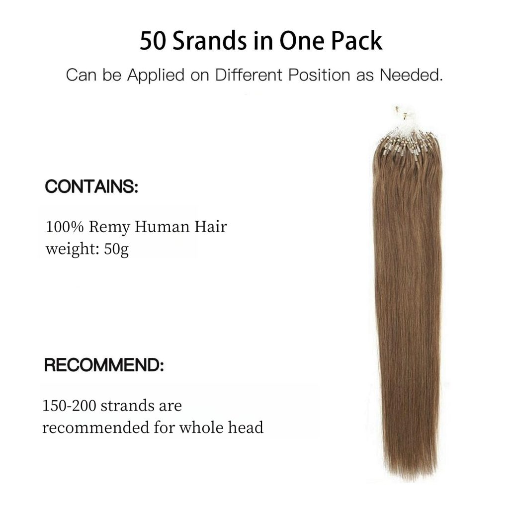 Micro Loop Hair Extensions Golden Brown 12 , Buy Micro Loop Hair