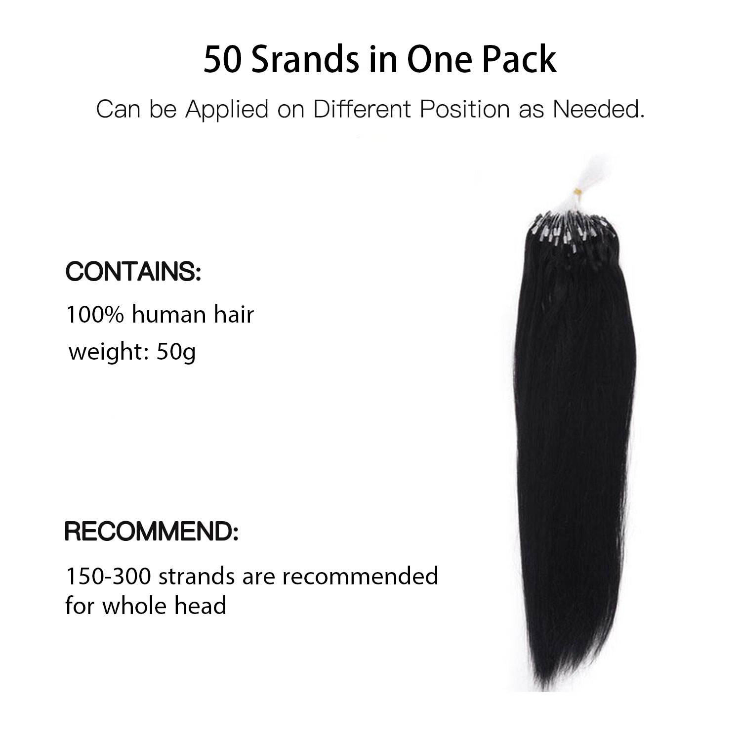 Micro Loop Hair Extensions Jet Black 1 , Buy Micro Loop Hair