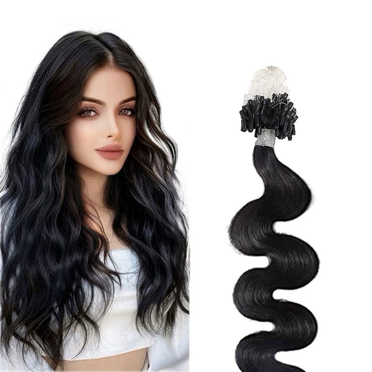Micro Loop Wavy Hair Extensions Jet Black 1 , Buy Micro Loop Wavy Hair