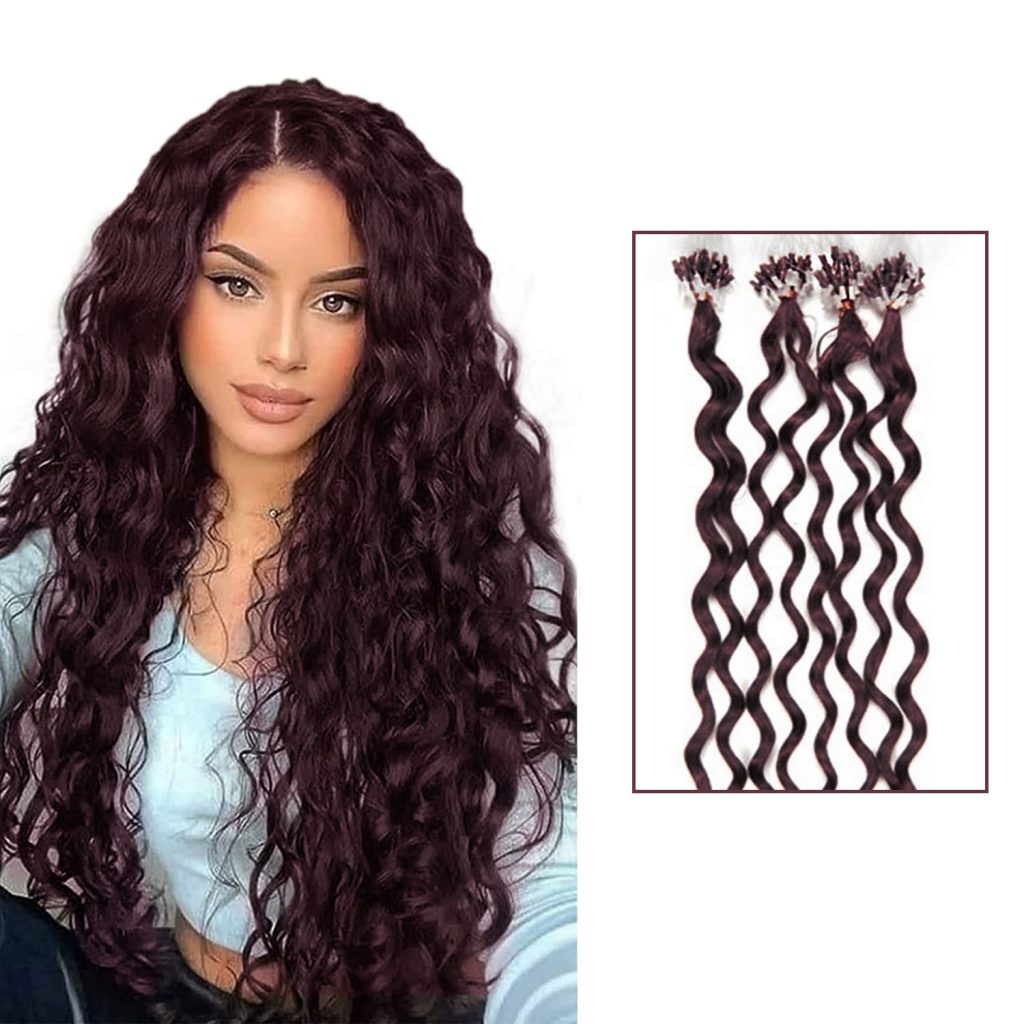 Micro Loop Curly Hair Extensions 99j Buy Micro Loop Curly Hair